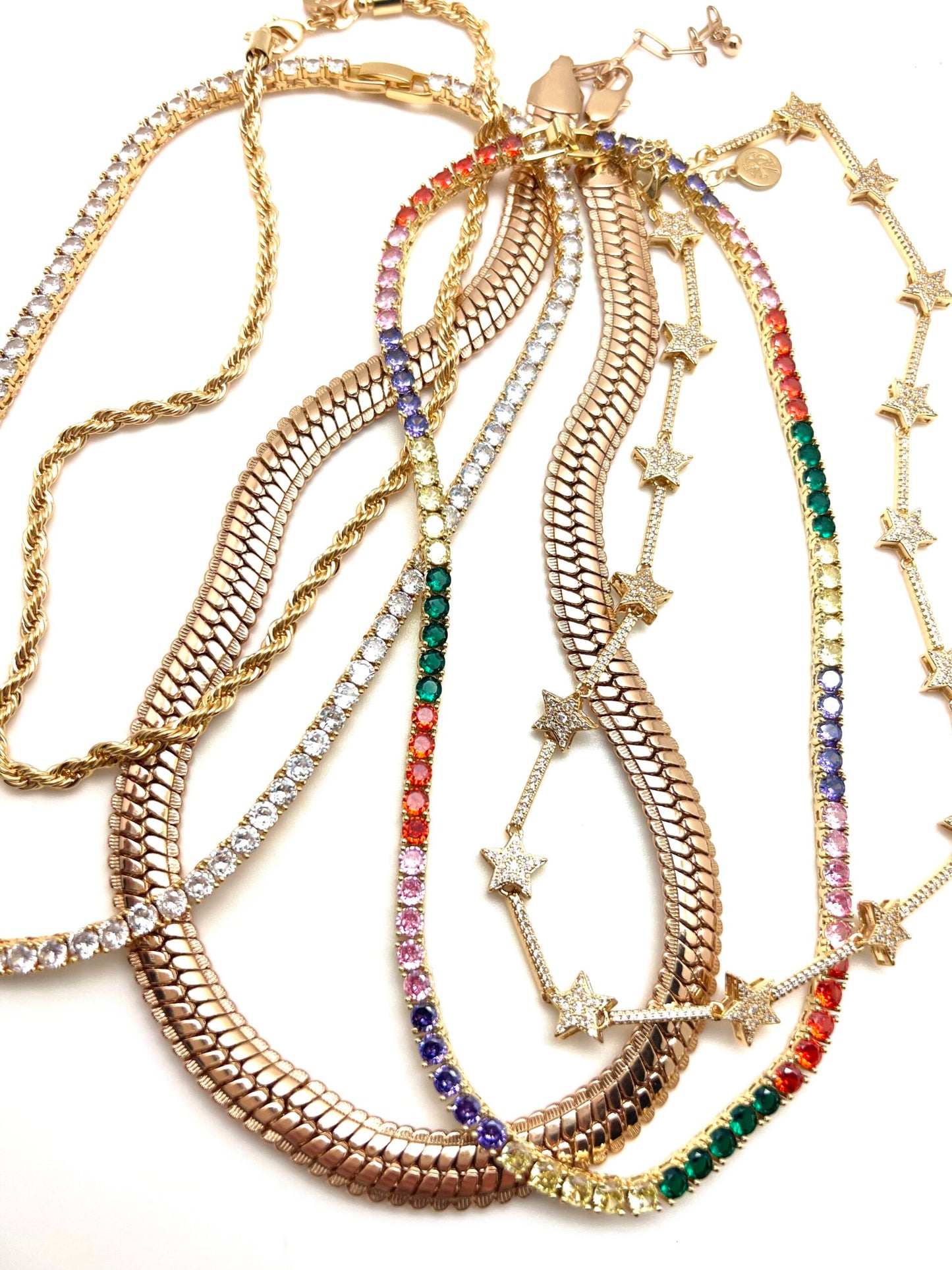 Rainbow Tennis Chain
