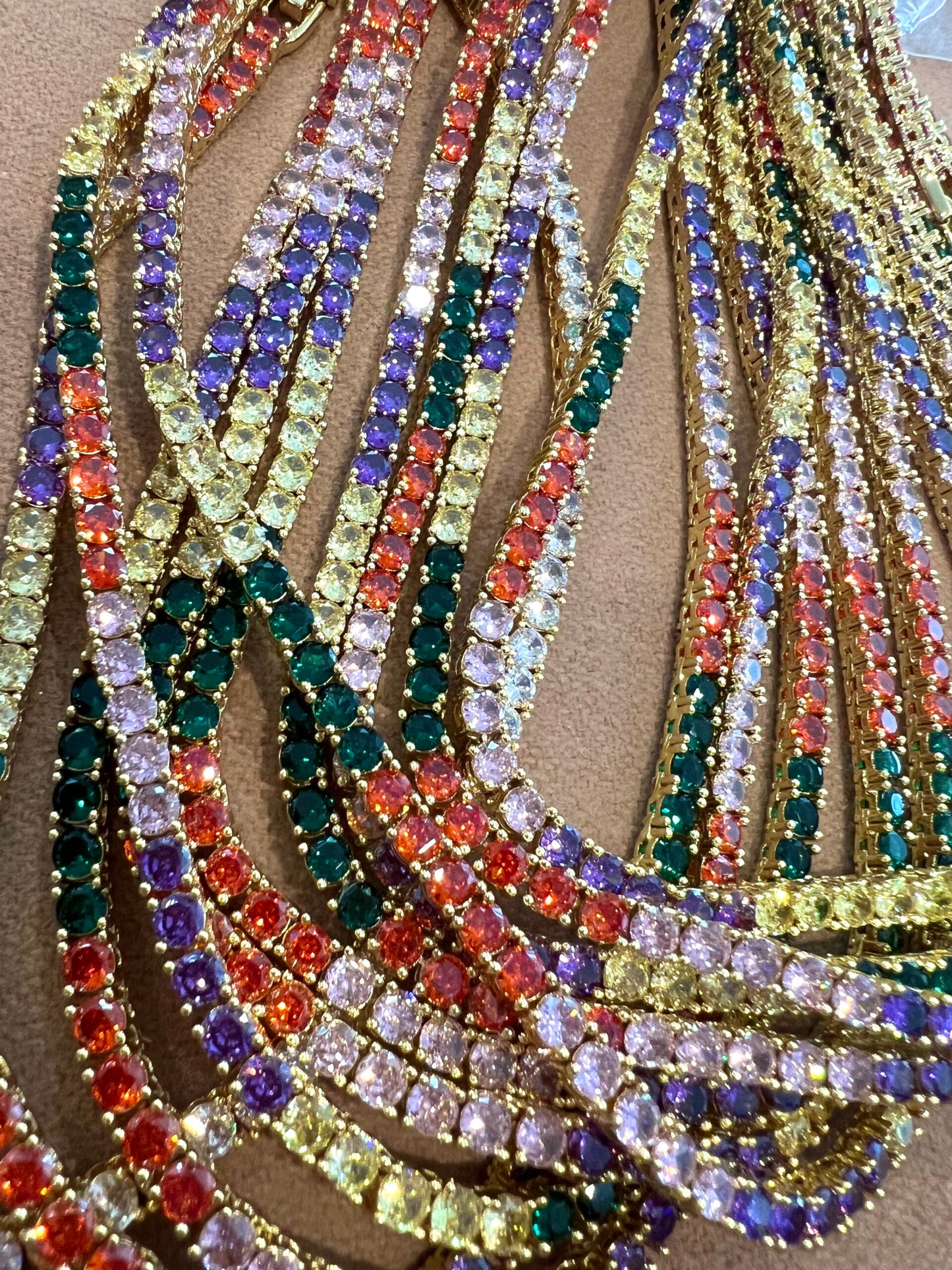 Rainbow Tennis Chain