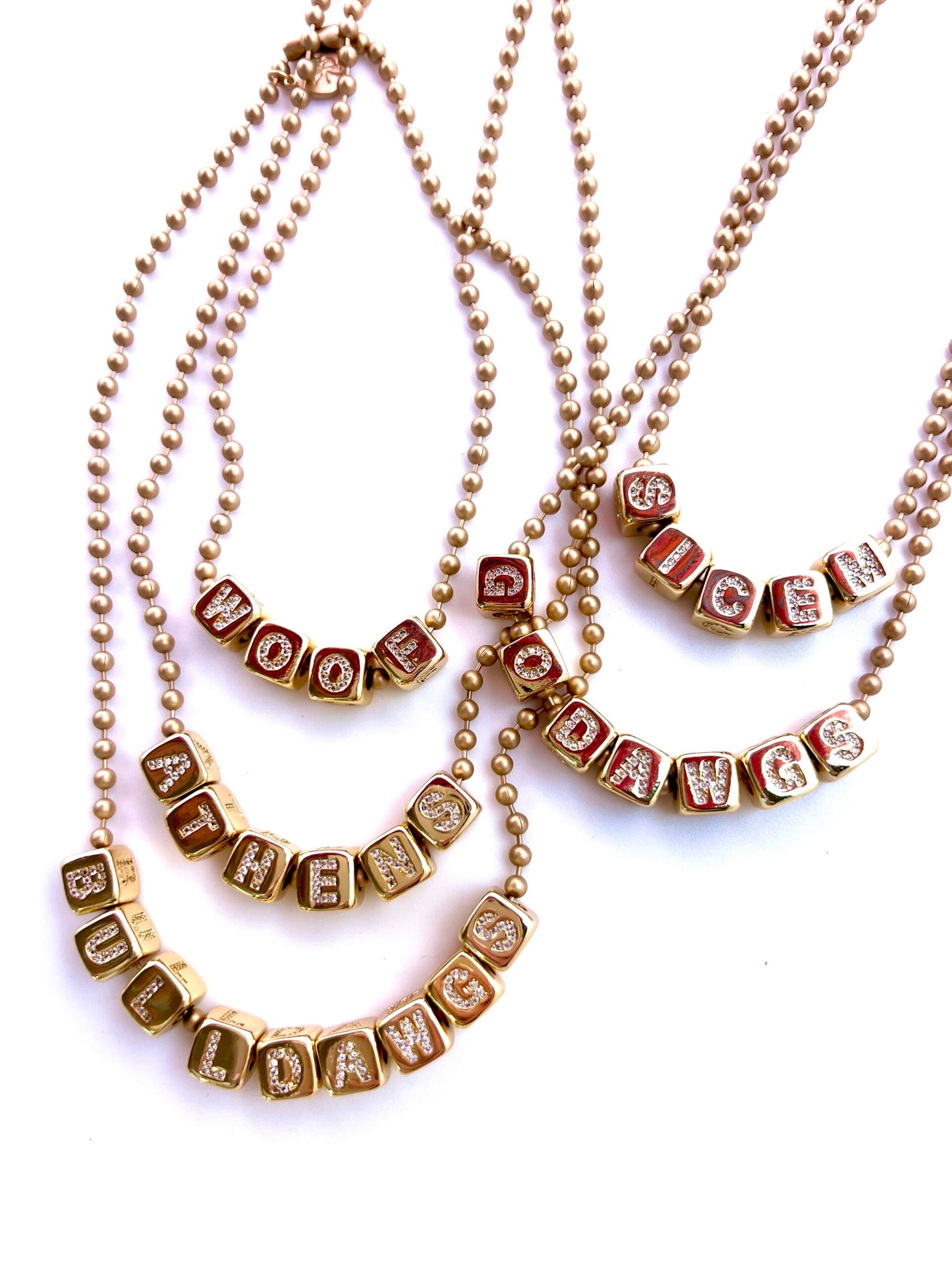 UGA BLOCK NECKLACES
