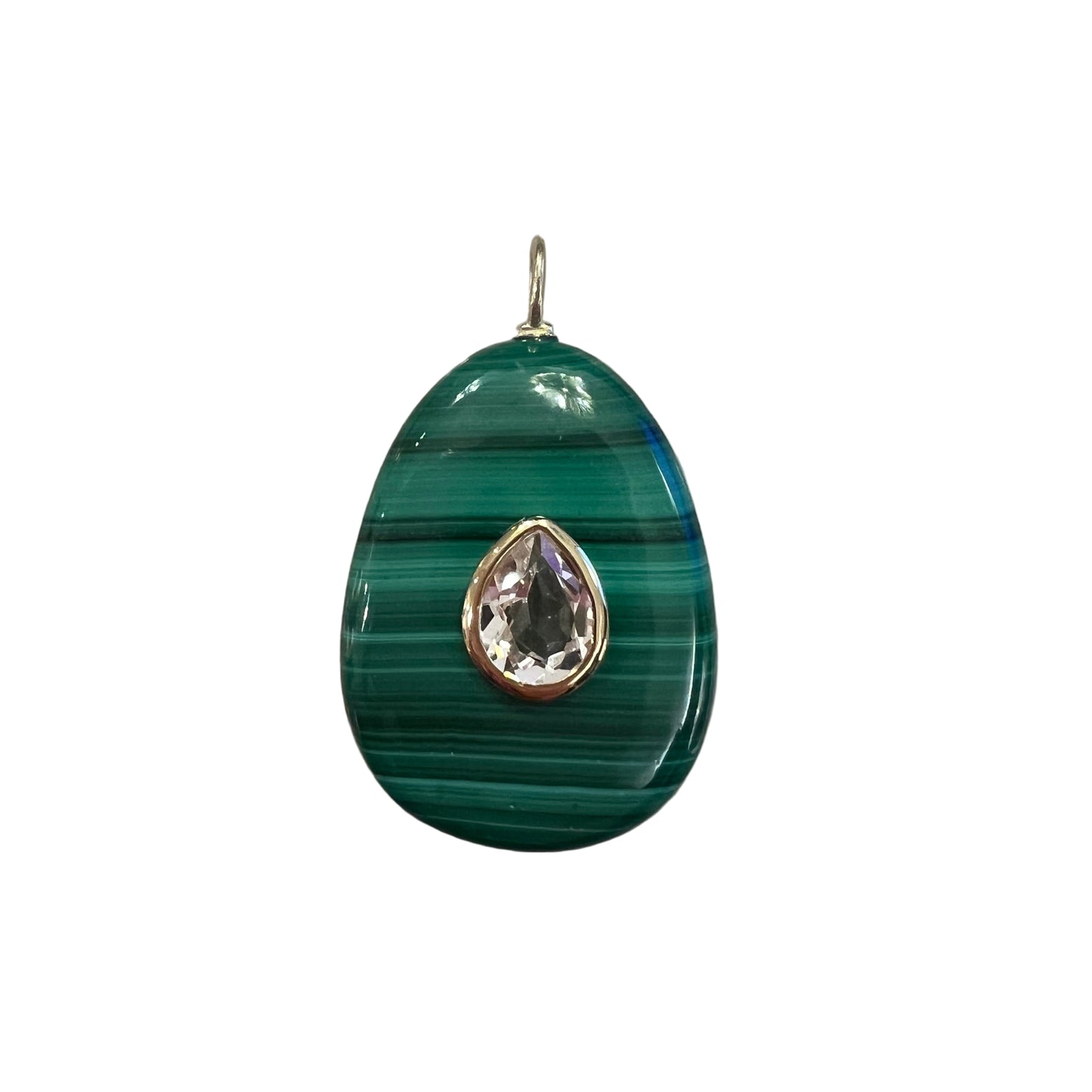 Malachite Stone Slice
