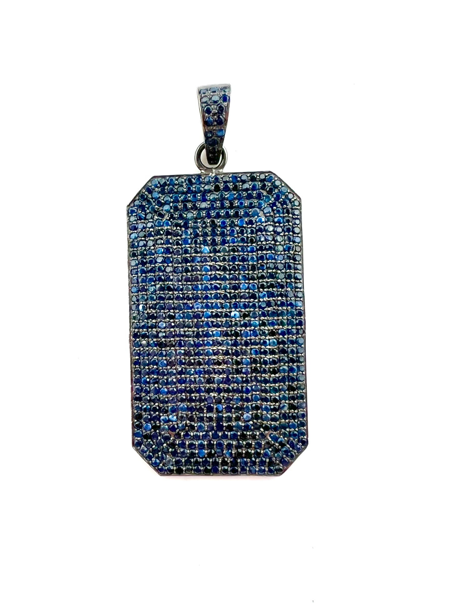 Blue Topaz Dog Tag