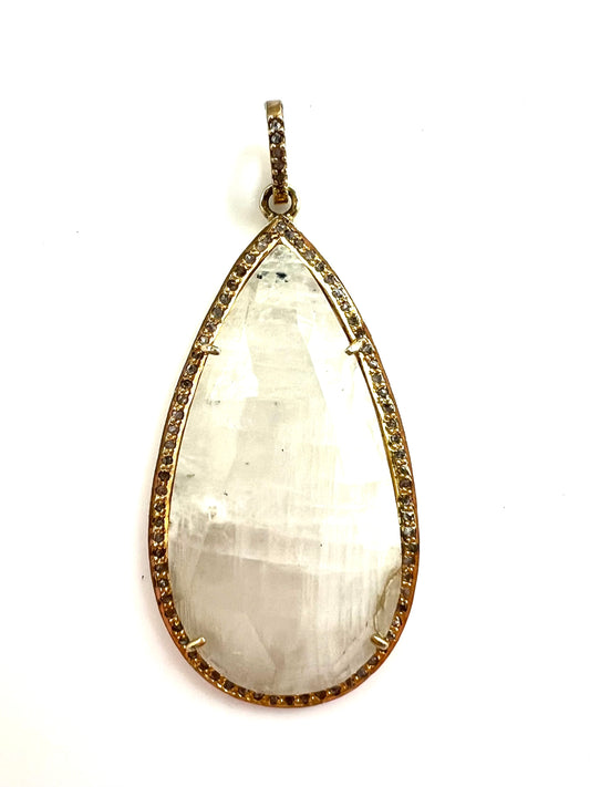 Diamond Moonstone Drop
