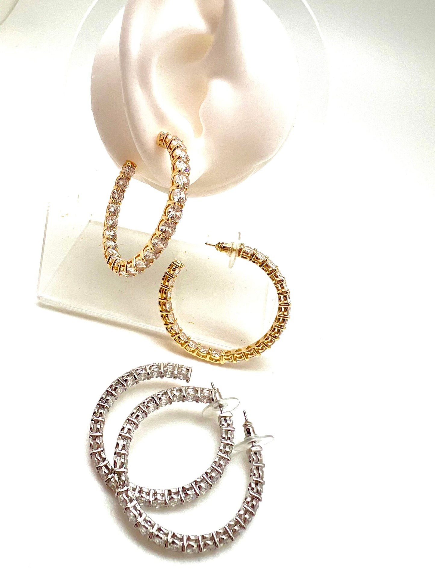Chunky Crystal Hoop