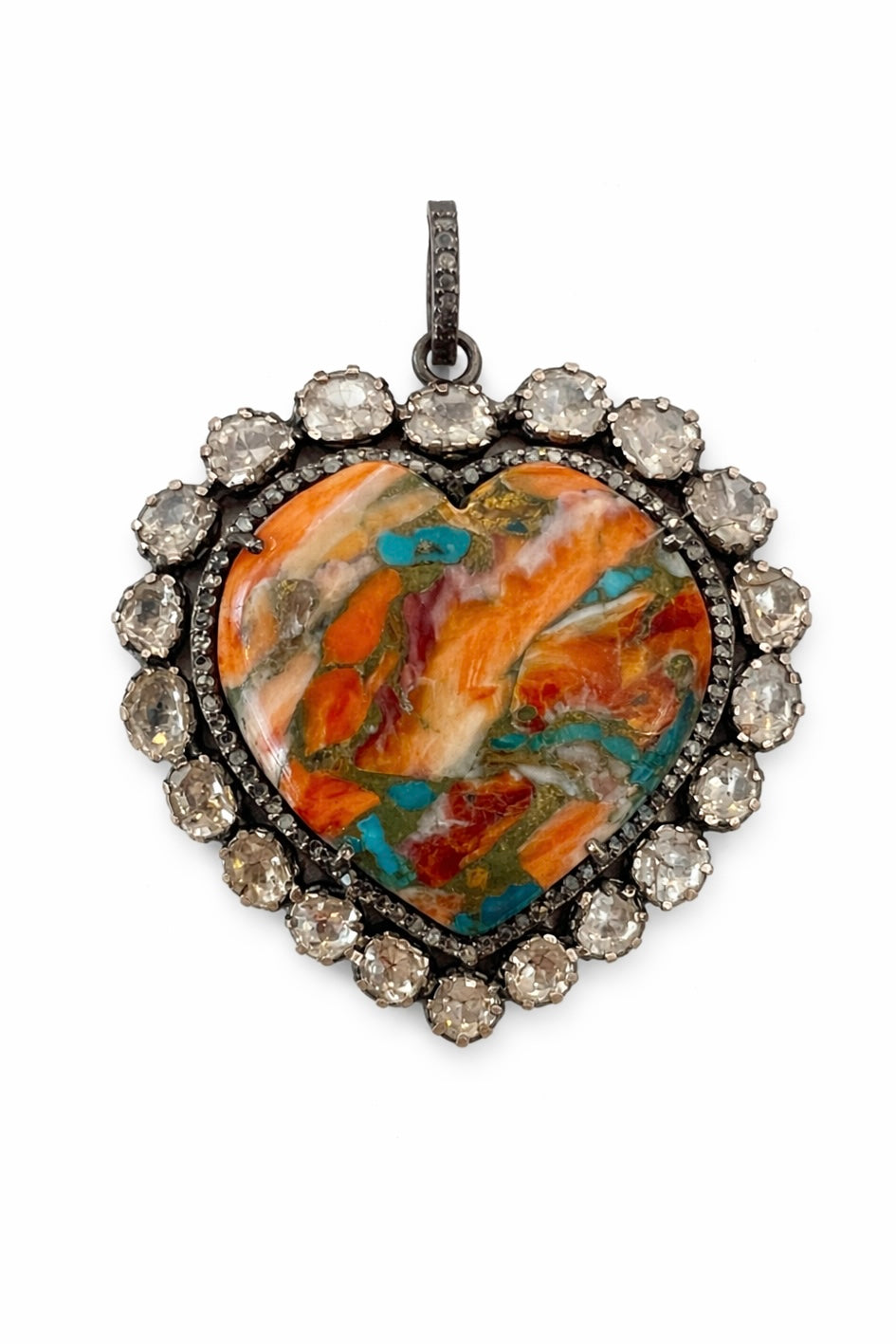 Turquoise + Diamond Heart