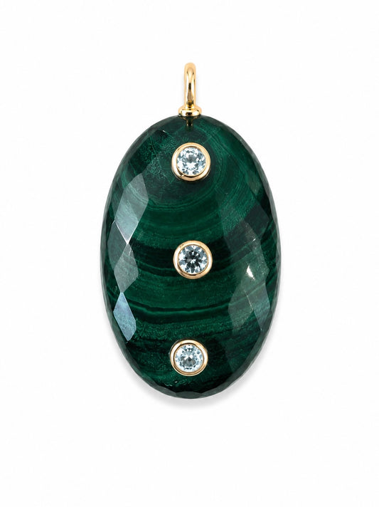 Malachite Stone Slice