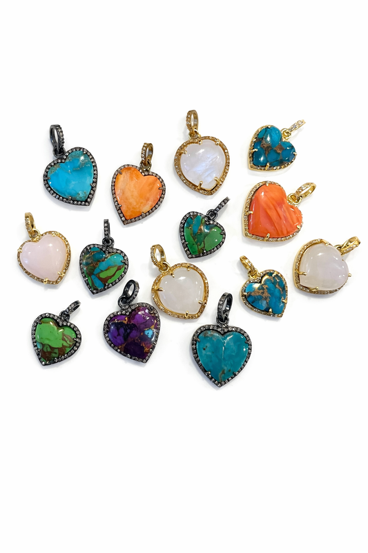 Mini Pavé Diamond Hearts