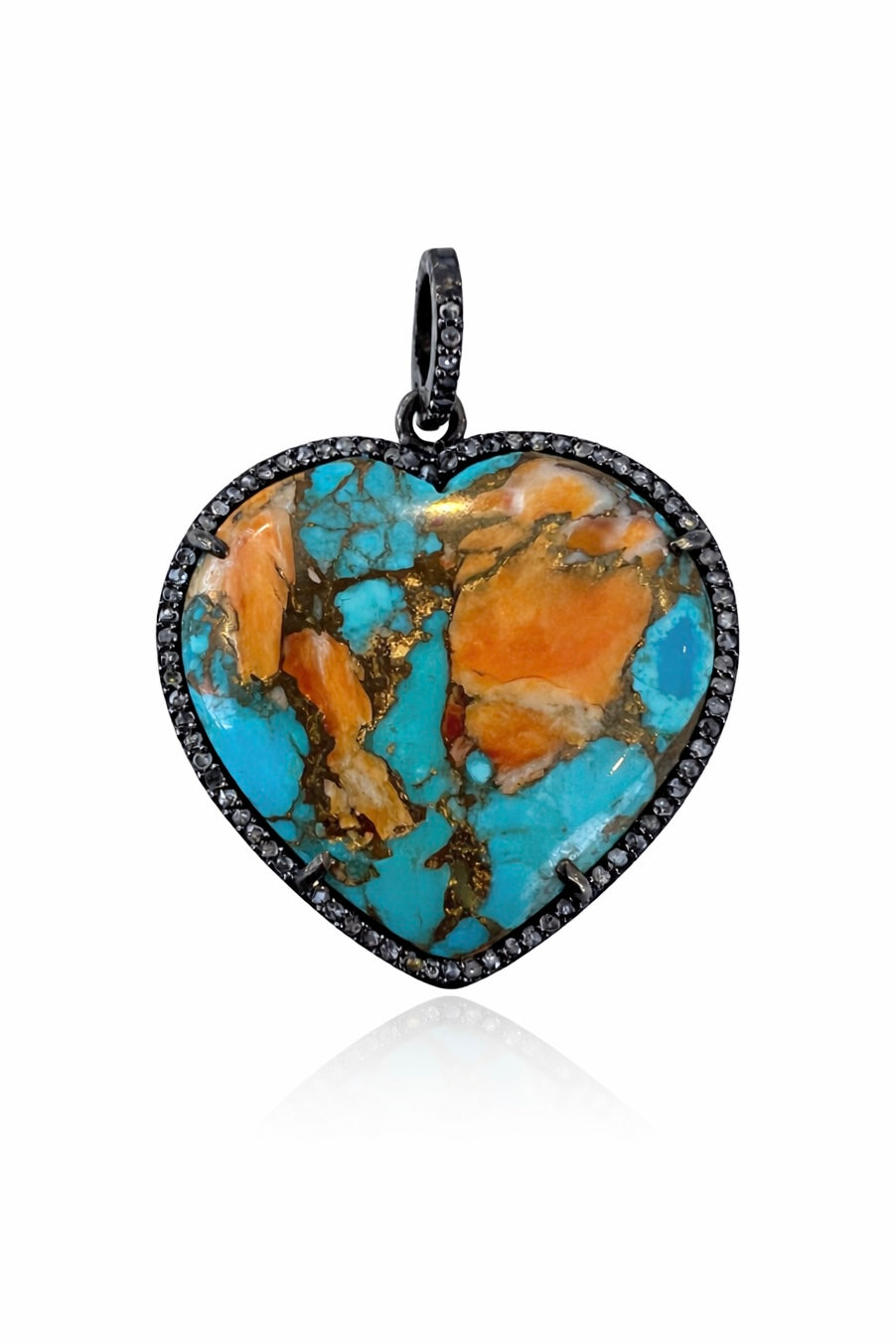 Turquoise + Diamond Heart