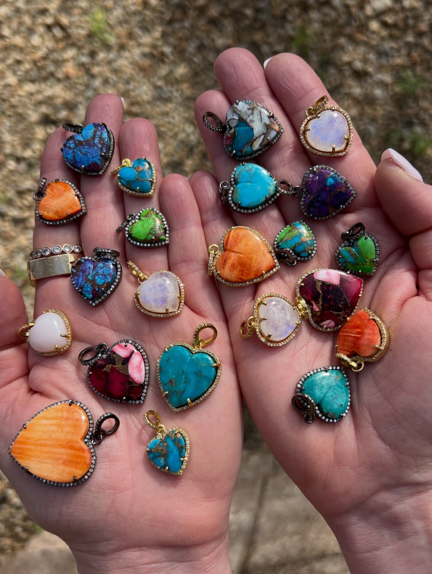 Mini Pavé Diamond Hearts