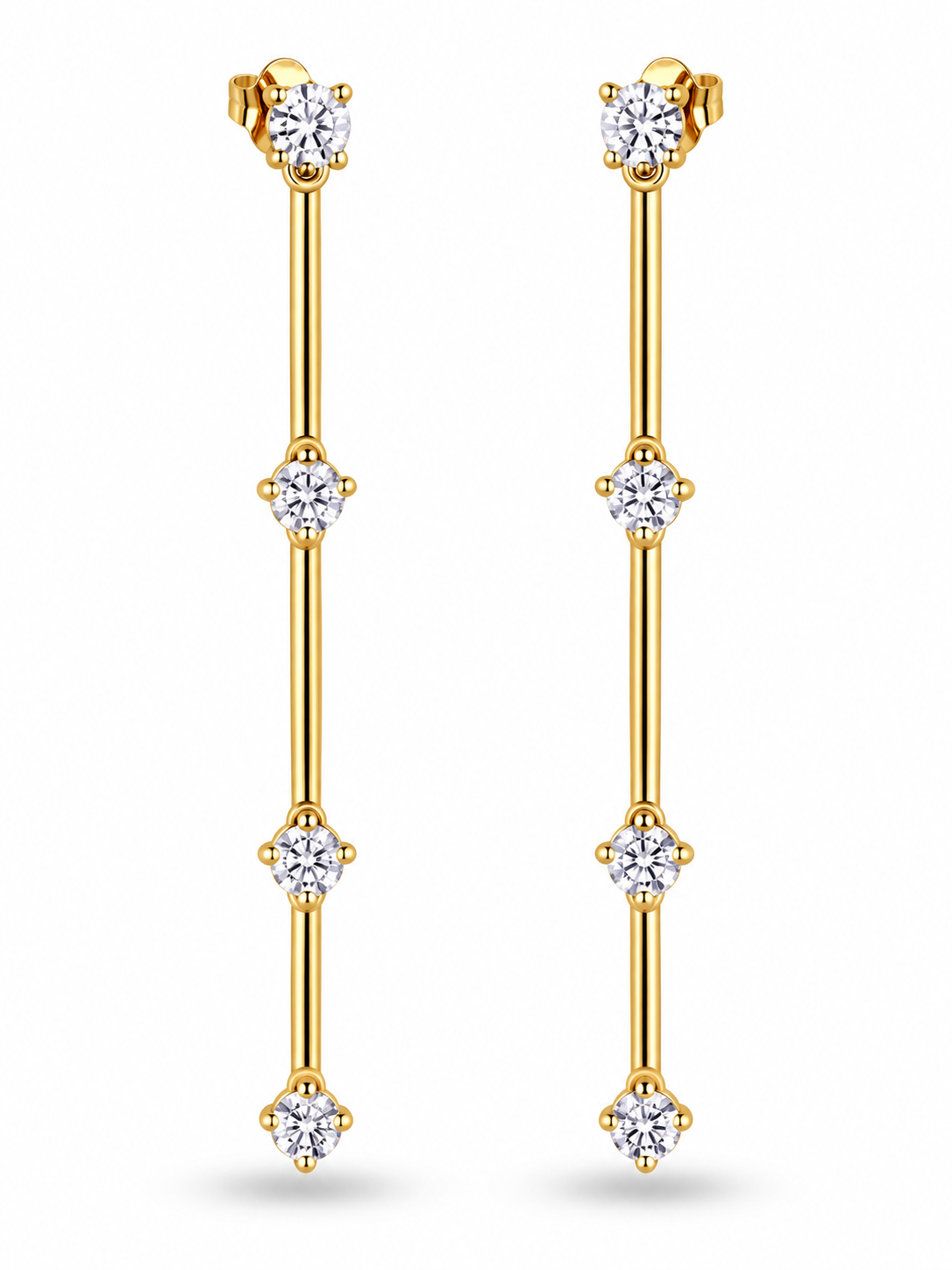 Four Crystal Linear Drops