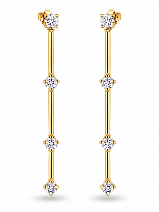 Four Crystal Linear Drops