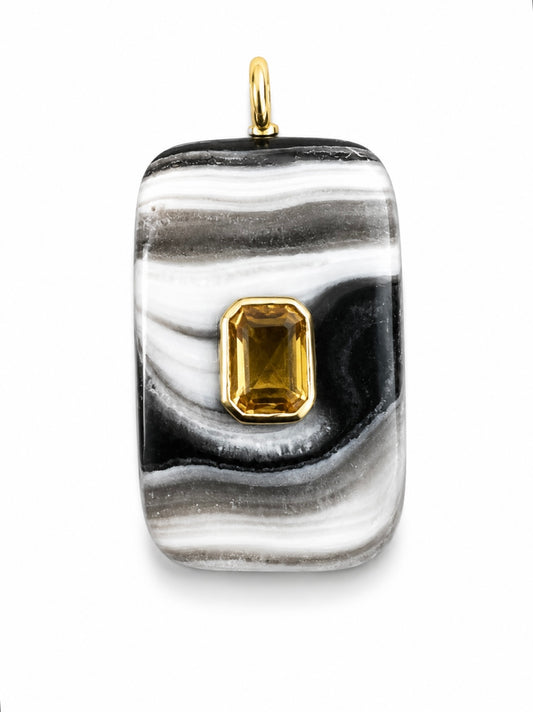 Zebra Calcite Stone Slice