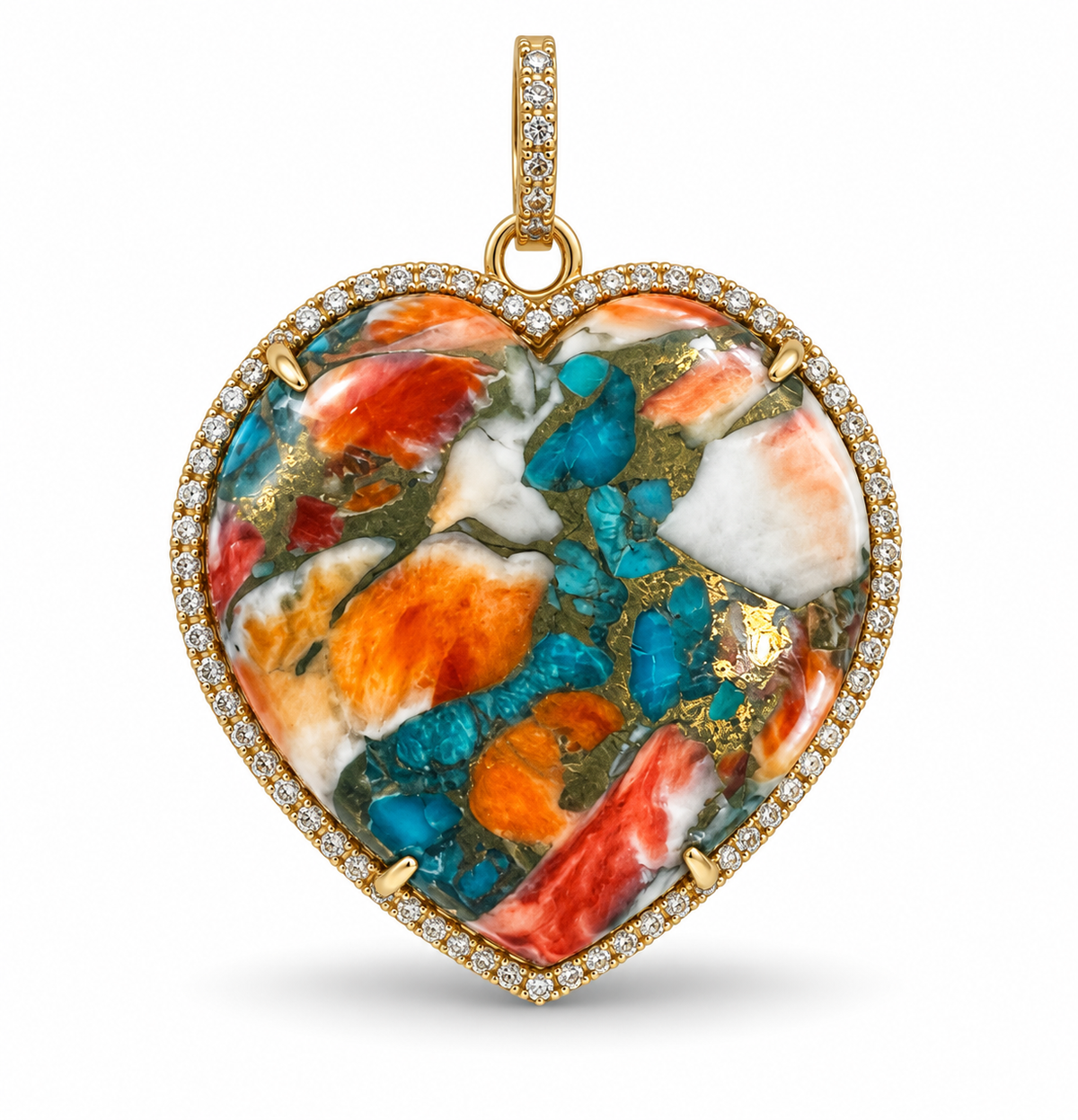 Turquoise + Diamond Heart