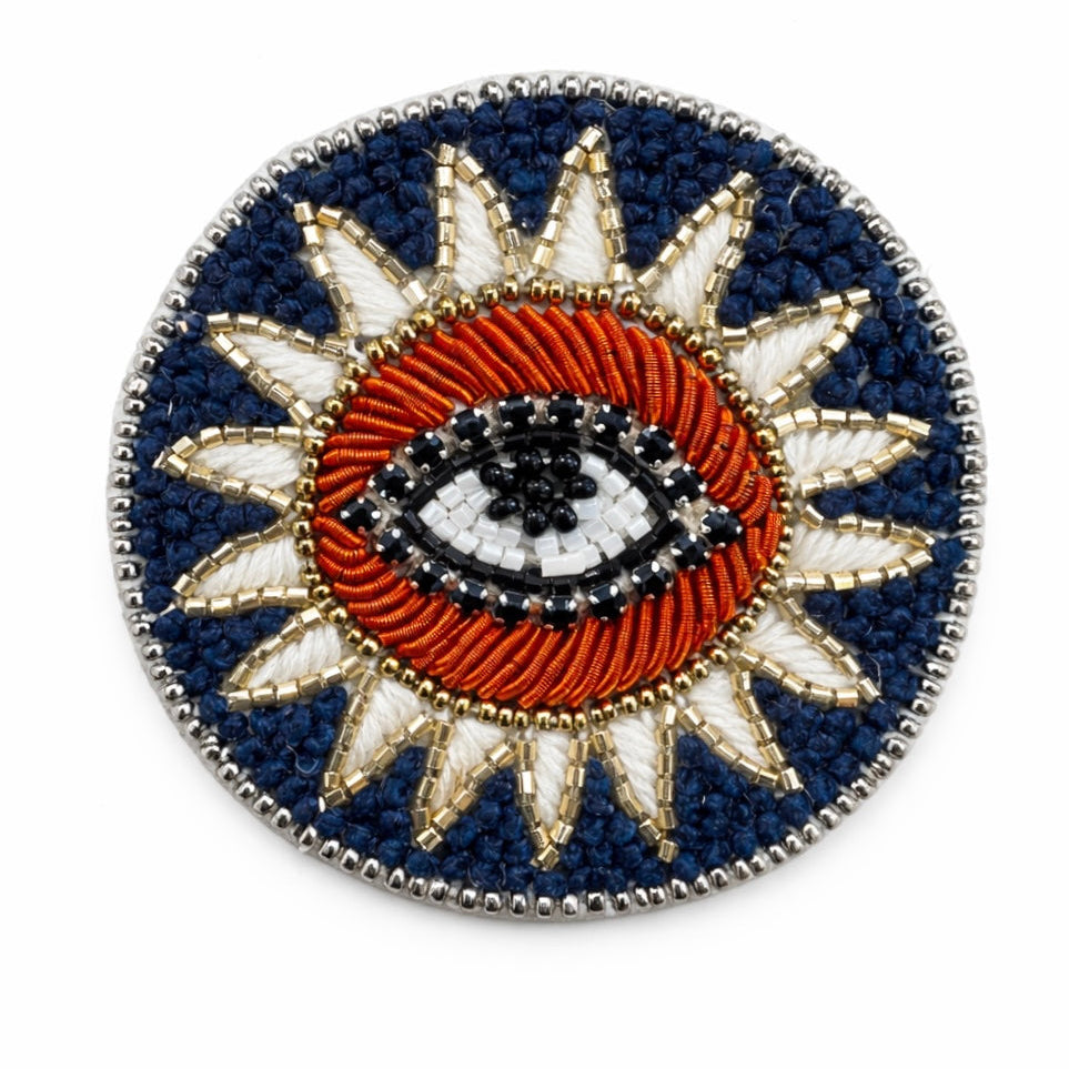 Sunburst Eye Brooch
