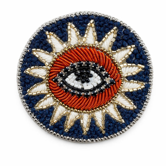 Sunburst Eye Brooch