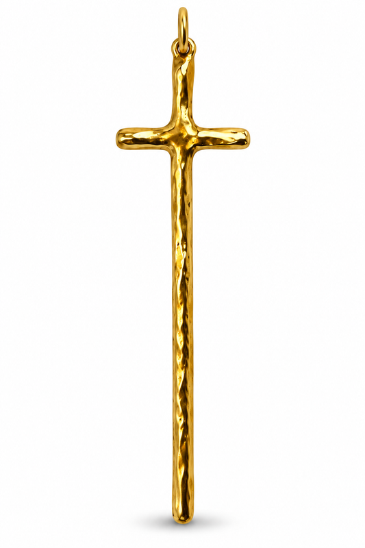 Skinny Hammered Cross