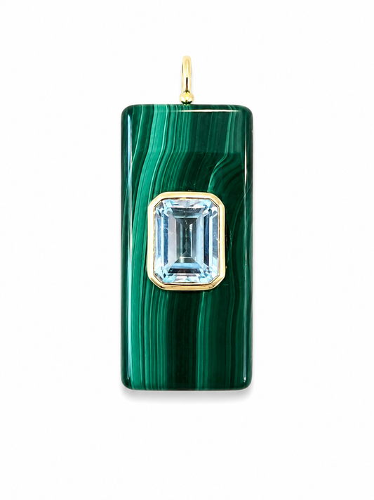Malachite Stone Slice