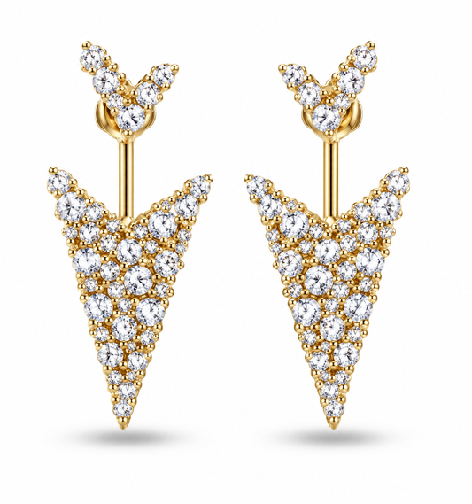 Crystal Triangle Ear Jacket