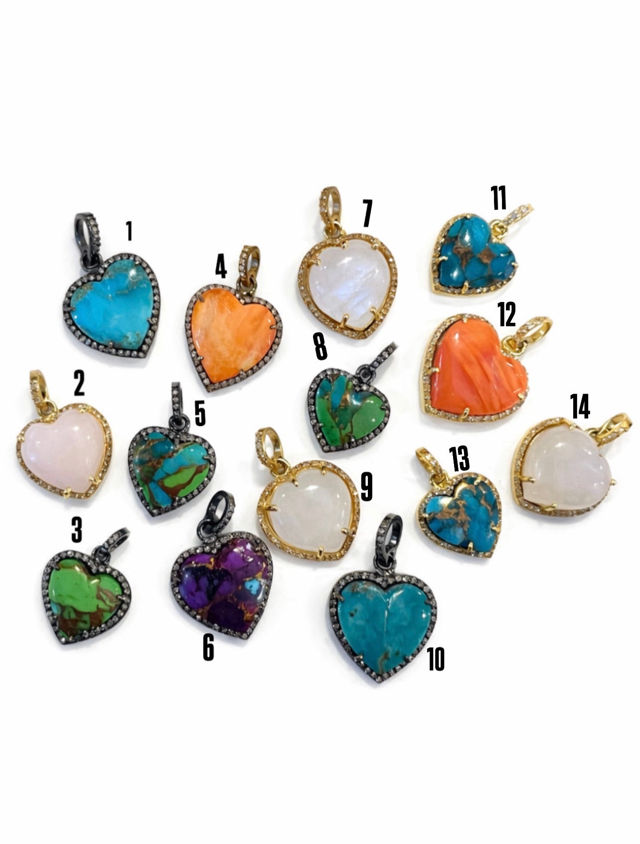 Mini Pavé Diamond Hearts