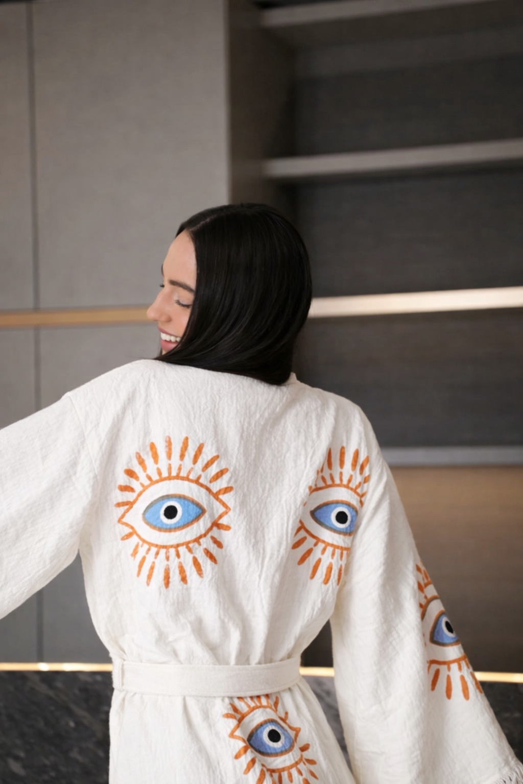 Turquoise + Orange Eye