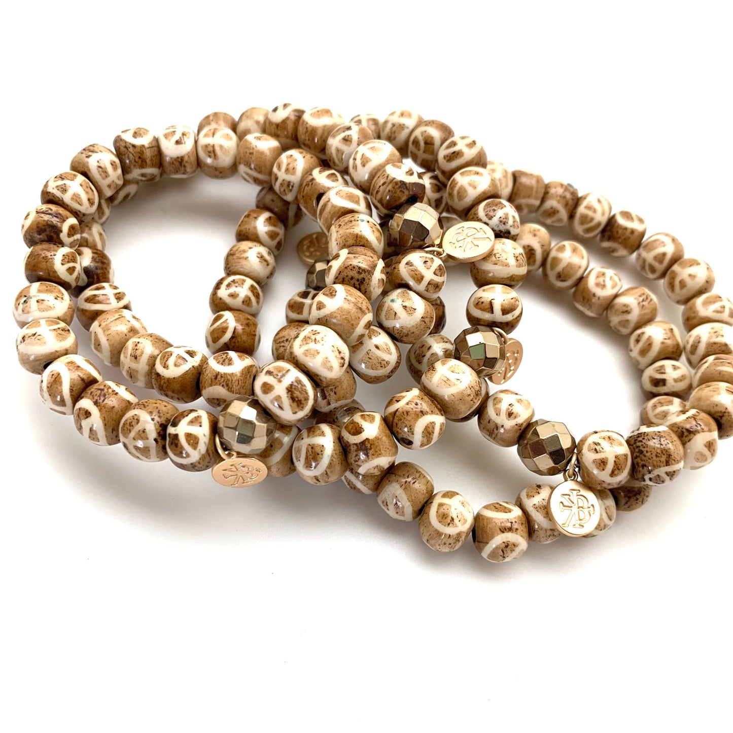 Peace Bone Stackable Bracelet