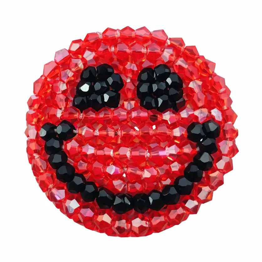 Red Smiley Brooch