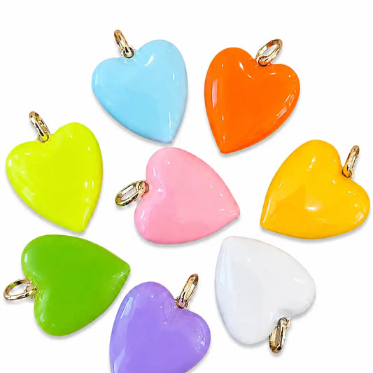 Puffy Enamel Heart