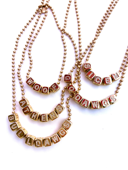 UGA BLOCK NECKLACES