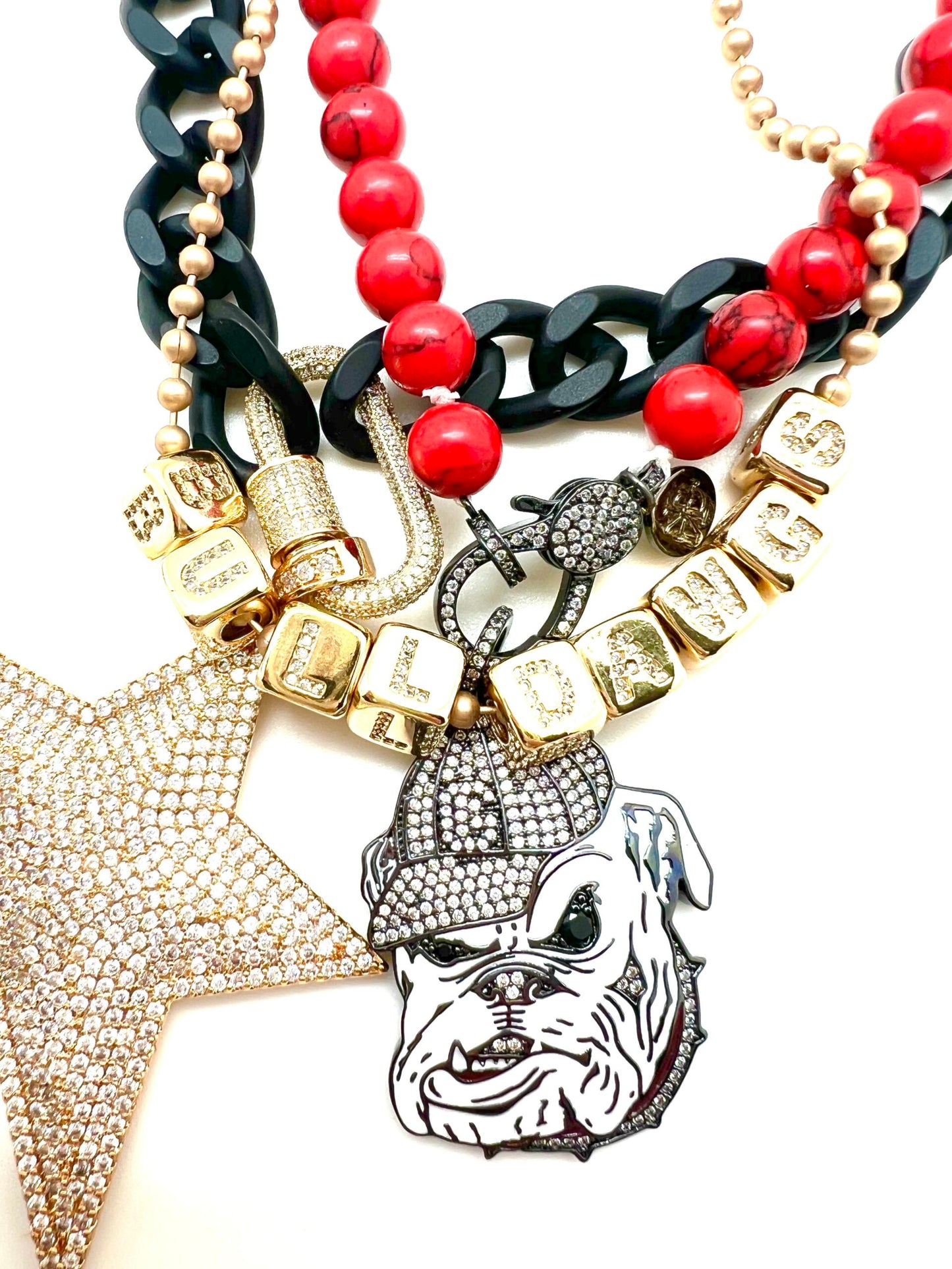 UGA BLOCK NECKLACES