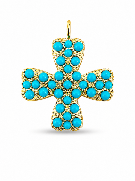 Turquoise Boxed Cross