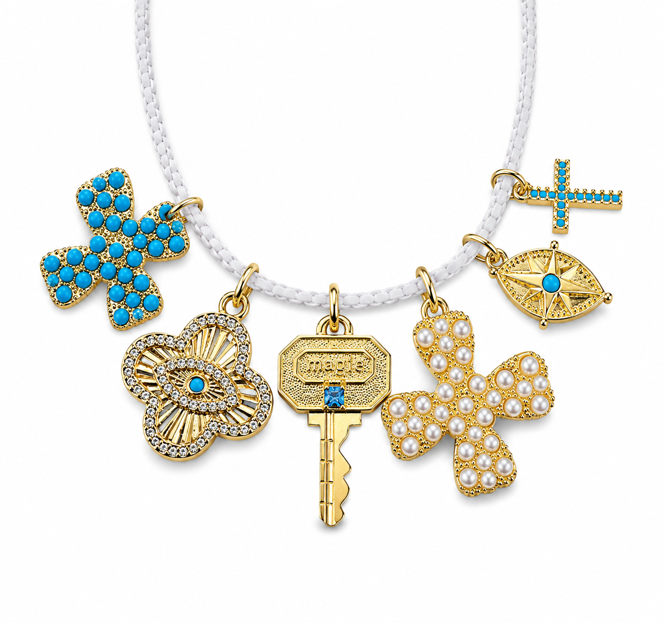 Quatrefoil Evil Eye Pendant