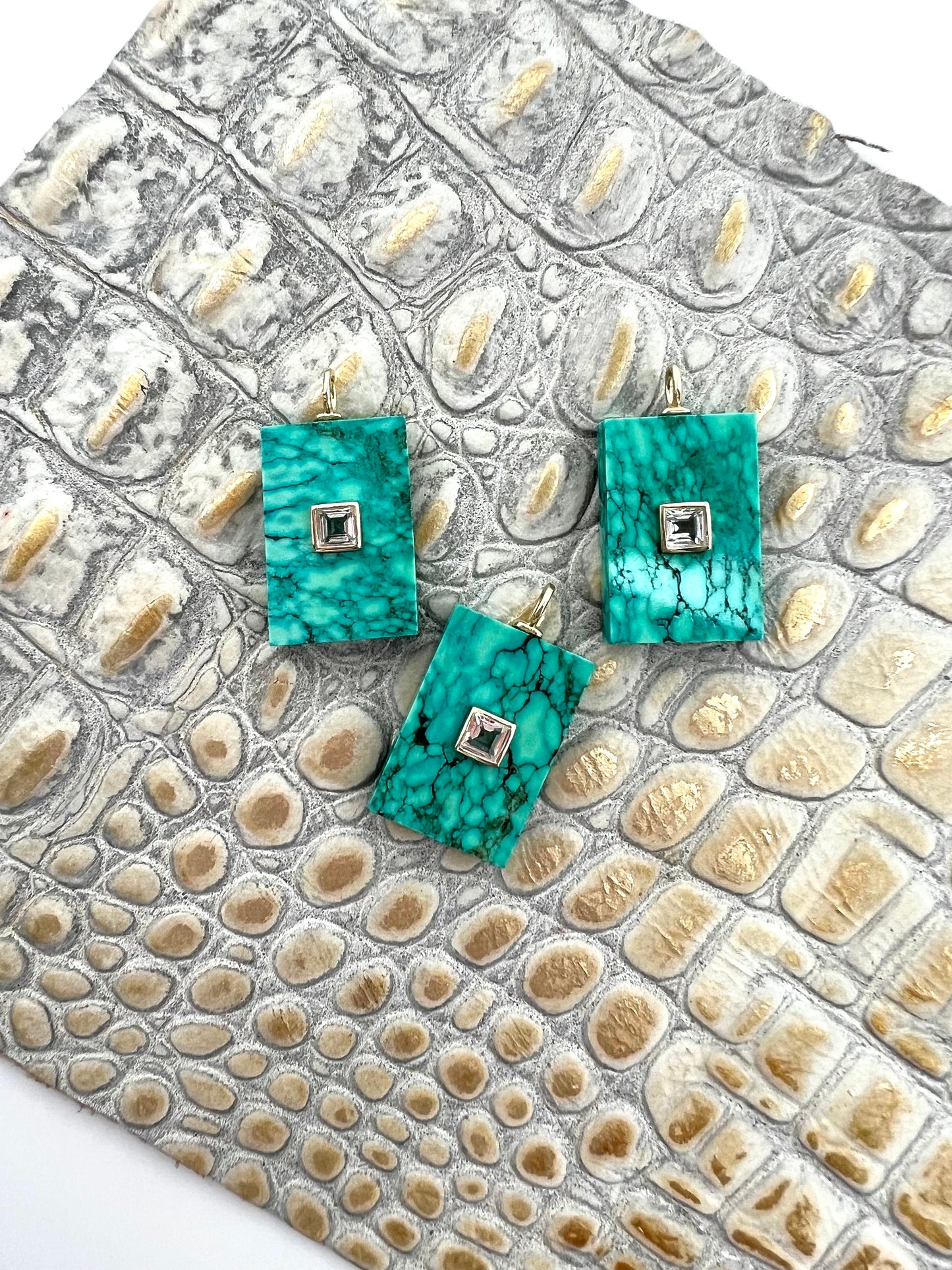 Green Turquoise Stone Slice