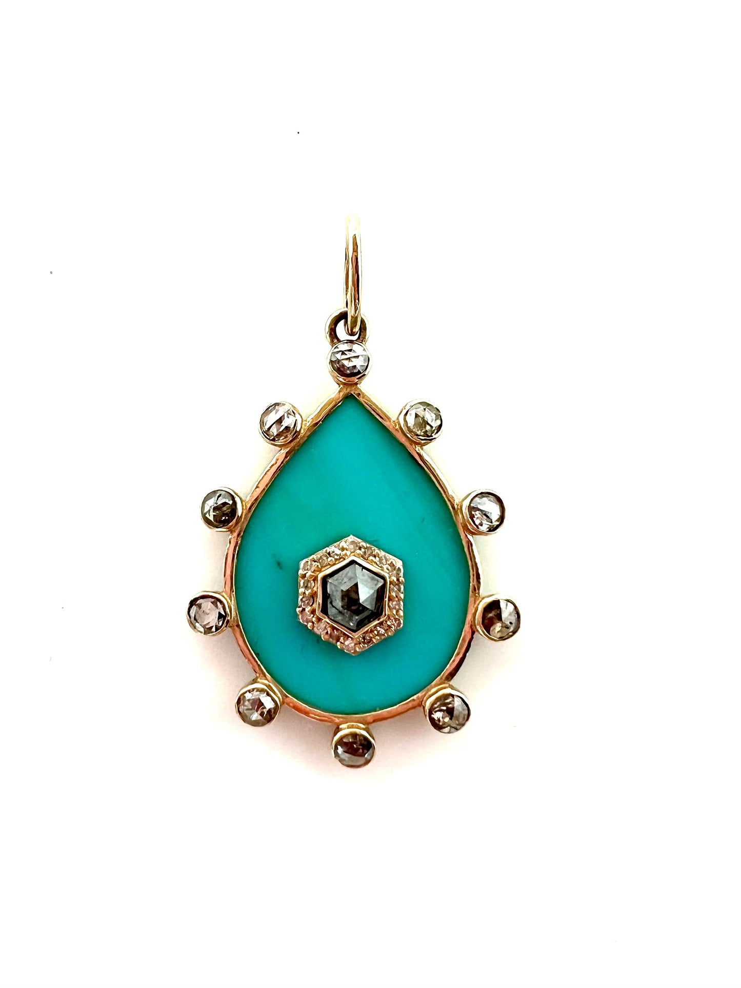 Turquoise Diamond Drop