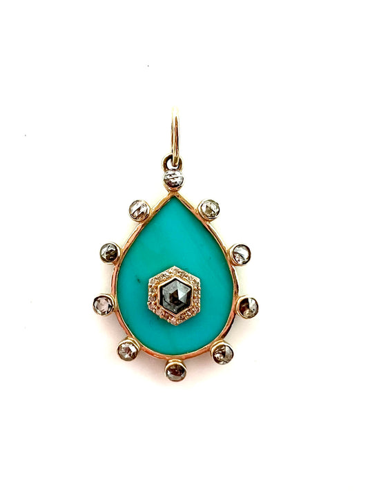 Turquoise Diamond Drop
