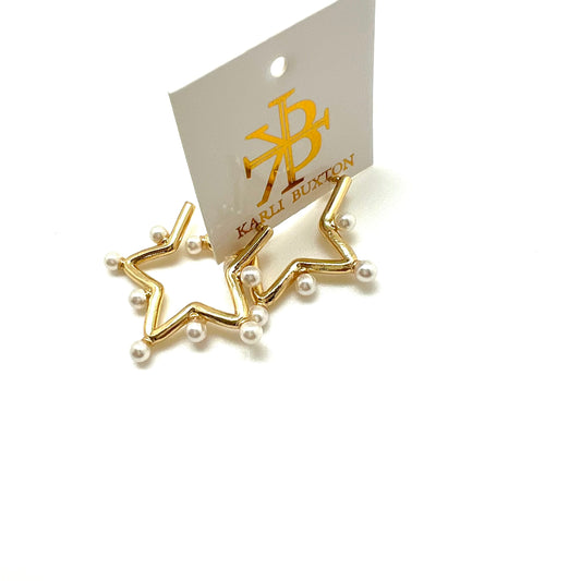 Pearl Star Hoop