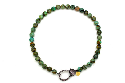 African Turq Pavé Clasp