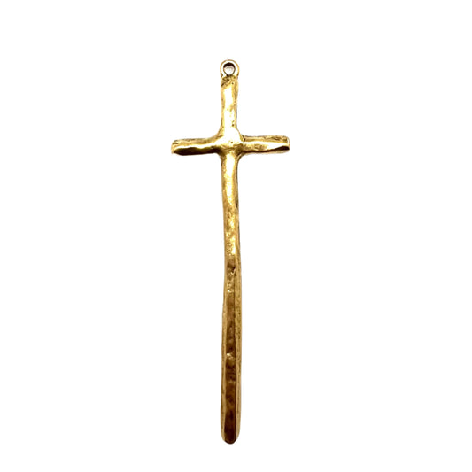 Skinny Hammered Cross