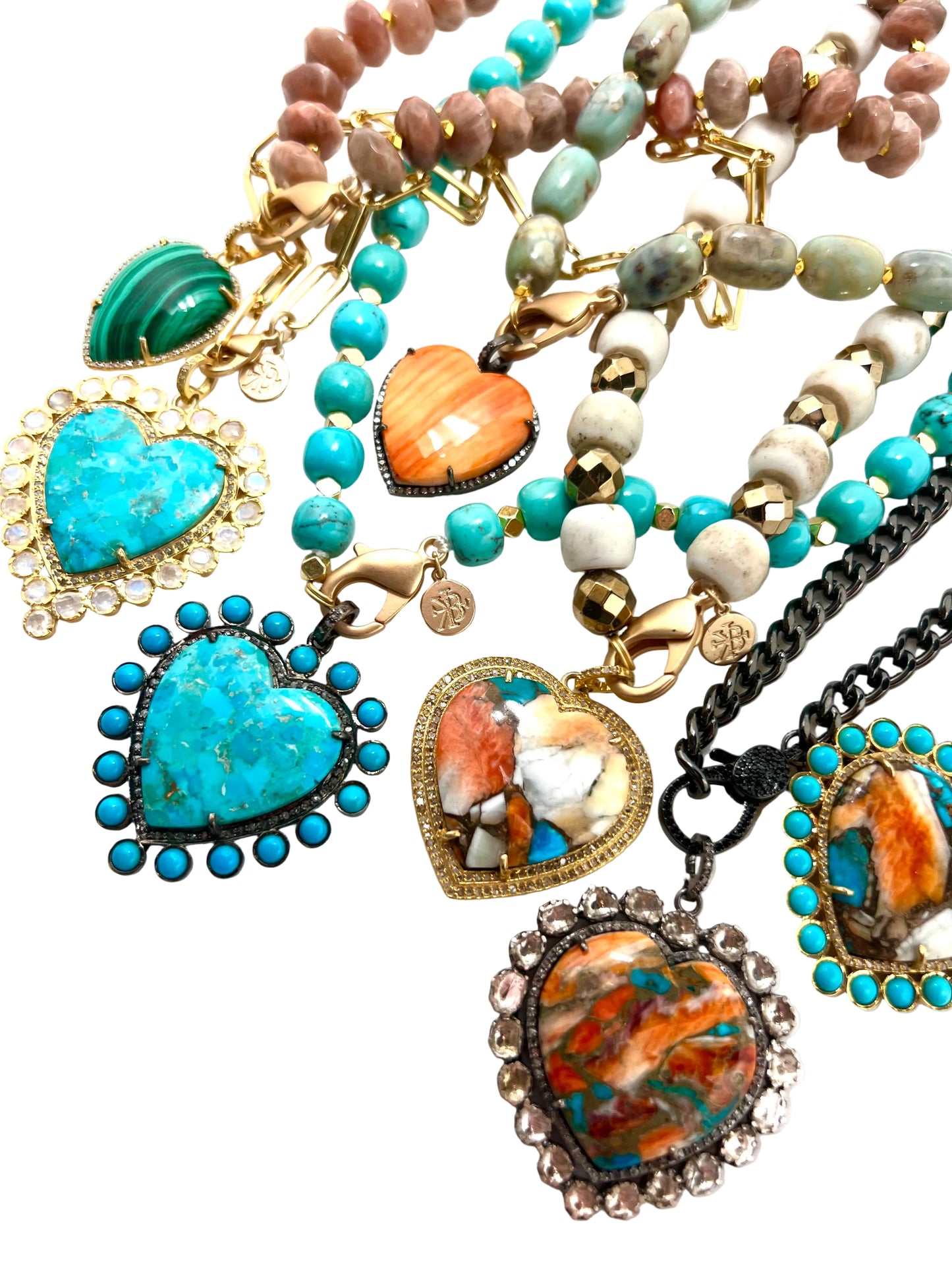 Turquoise + Diamond Heart