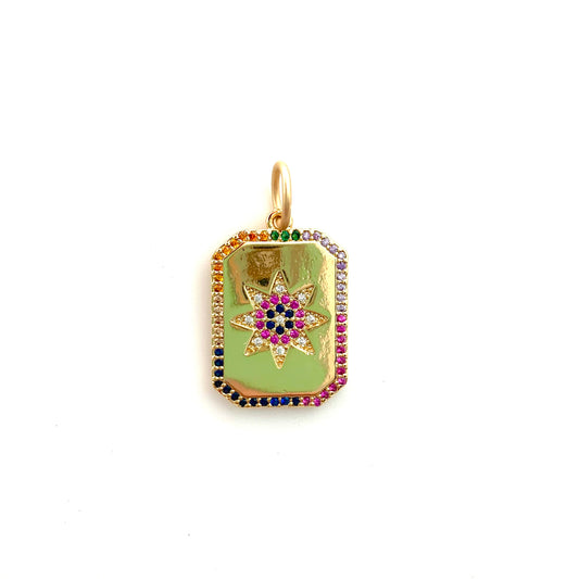 Rainbow Star Dog Tag